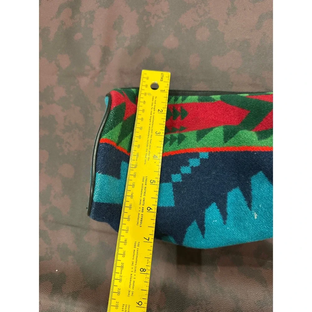 Pendleton High Grade Westernwear Wool Southwestern Geometric Toiletry Bag USA
